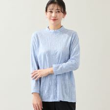 【洗える・日本製・L～4Lサイズ】シアージャカードカットソー