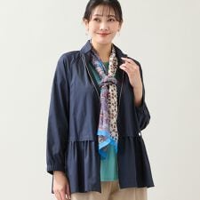 【花粉対策・3Lサイズあり】ペプラムジャケット