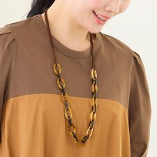 べっ甲調チェーンネックレス