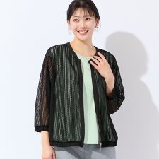 【洗える】レーシーブルゾン