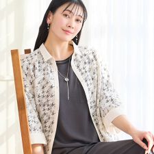 【洗える・L～4Lサイズ】レースブラウス