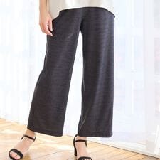 【洗える・日本製・L～4Lサイズ】カリグラフィープリントパンツ