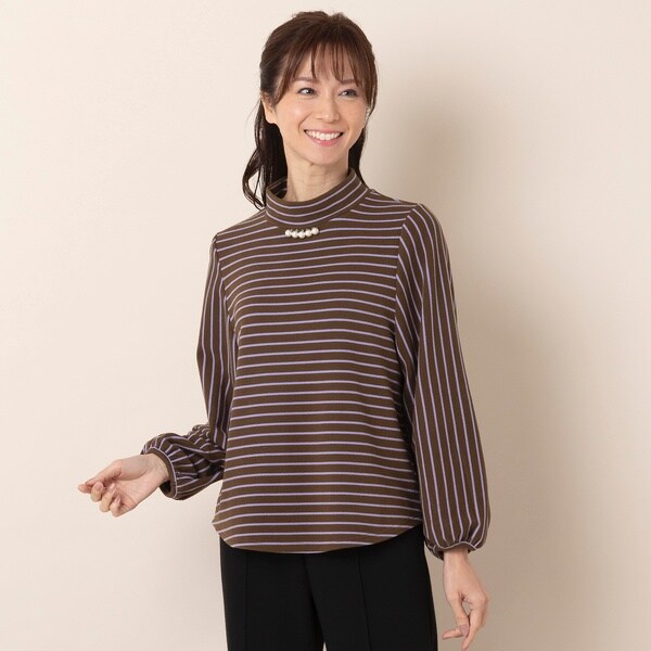 パール付きボーダートップス | ロブジェ(LOBJIE) | マルイウェブチャネル