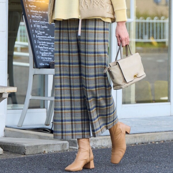 チェック柄ワイドパンツ〔セットアップ対応〕 | ロブジェ(LOBJIE