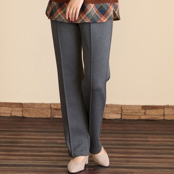 あったか素材〕ピンタックストレートパンツ | ロブジェ(LOBJIE