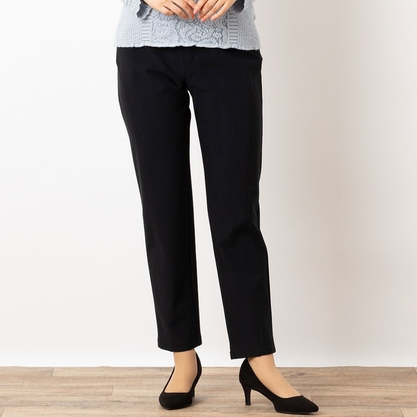 あったか素材・洗える・日本製】ピンタック入りワイドパンツ