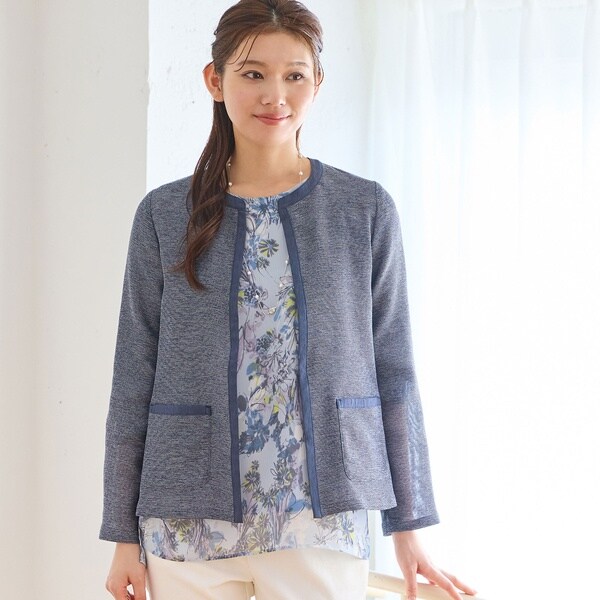 【えり 様】 スピックアンドスパン24SS ドライダブルクロスジャケット Spick & Span｜《追加》ドライダブルクロスVカラージャケット
