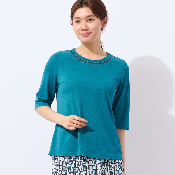 LOBJIE / ロブジェ 【洗える・日本製・S〜LLサイズ】小花柄 カットソー LOBJIE｜【洗える・日本製・S~LLサイズ】小花柄 カットソー