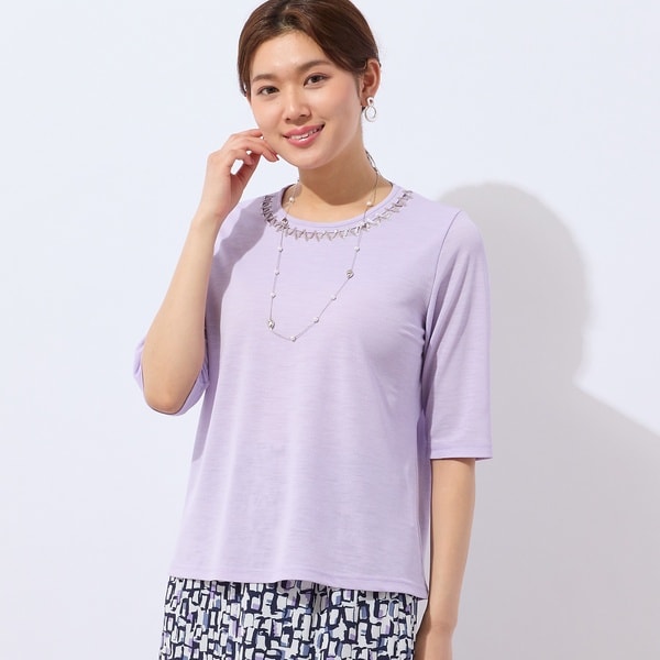 スムースロゴ刺繍ロングスリーブカットソー | ジョルジュ