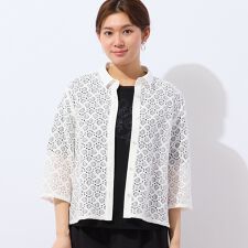 ロブジェ(LOBJIE)の【洗える】ラッセルレースシャツ