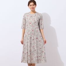 ロブジェ(LOBJIE)の【洗える】ラインフラワーワンピース