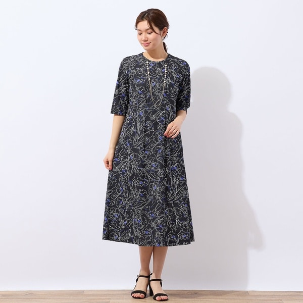 LOBJIE / ロブジェ 【洗える・日本製・S〜LLサイズ】小花柄 カットソー LOBJIE｜【洗える・日本製・S~LLサイズ】小花柄 カットソー