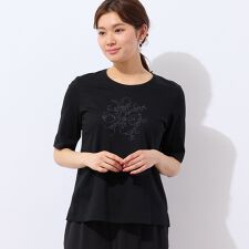 ロブジェ(LOBJIE)の【洗える・日本製】花文字刺繍Tシャツ