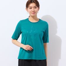 ロブジェ(LOBJIE)の【洗える・日本製】花文字刺繍Tシャツ