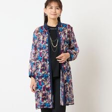 【洗える】シアーチェックロングシャツ