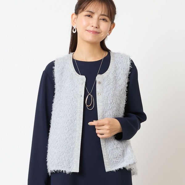 洗える・日本製】シアーカットジャカードベスト | ロブジェ(LOBJIE