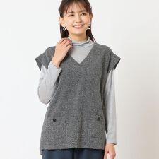 Vネックプルオーバーベスト