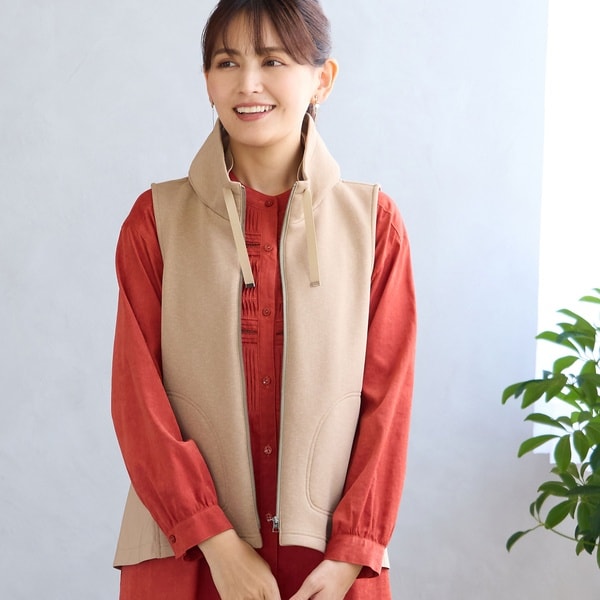 スタンドカラージップアップベスト | ロブジェ(LOBJIE) | マルイウェブ