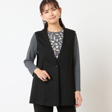 【あったか素材・洗える・セットアップ可能】ワンボタンベスト