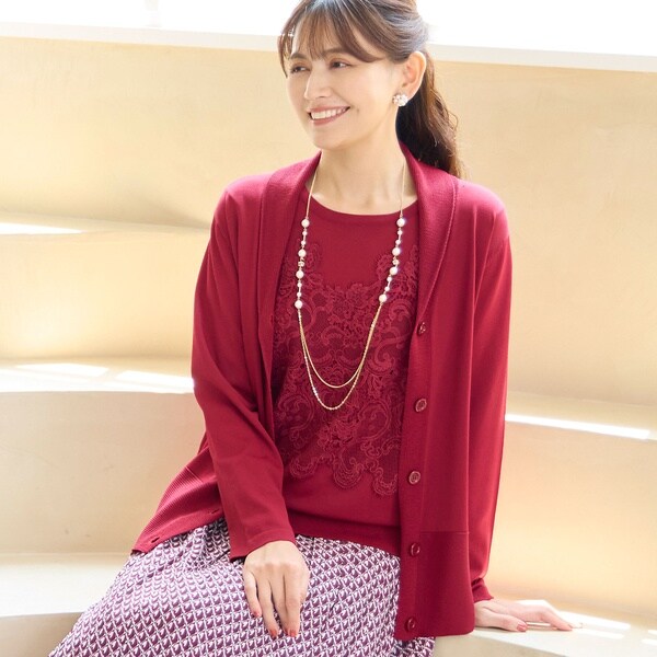 ショールカラーニットカーディガン | ロブジェ(LOBJIE) | マルイウェブ