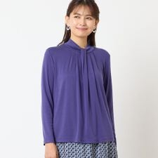 【洗える・日本製】ボウタイ風カットソー