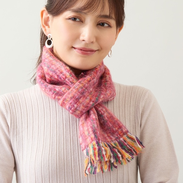 アルベロベロ 可愛いマフラー 美品 ROPÉ PICNIC(ロペピクニック) / ソフトタッチマフラー/静電気防止