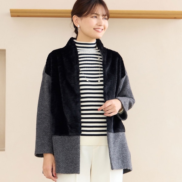 フロントフェイクファージャケット | ロブジェ(LOBJIE) | マルイ