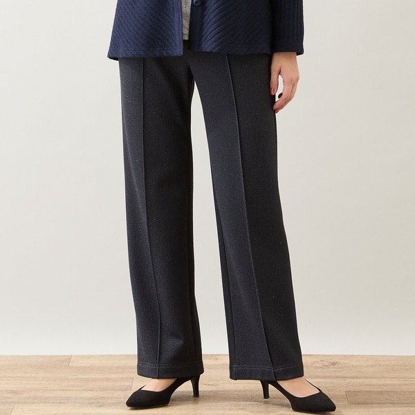 洗える・S～LLサイズ】ストレッチジョーゼットストレートパンツ