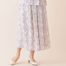 【洗える・セットアップ可】幾何柄フレアスカート