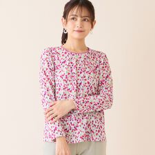 【洗える・日本製】小花柄カットソー