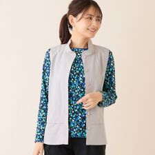 フリル襟ストレッチベスト