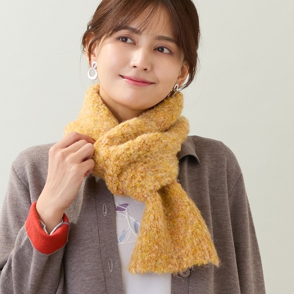 一部店舗/WEB限定・洗える】ミックスカラーニットマフラー | ロブジェ
