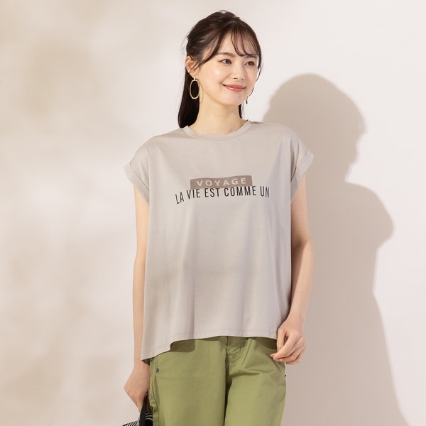 S・Mサイズ】綿100％ フレアシルエットロゴTシャツ | リリアンビューティ エクラ(Liliane Burty ECLAT) |  マルイウェブチャネル