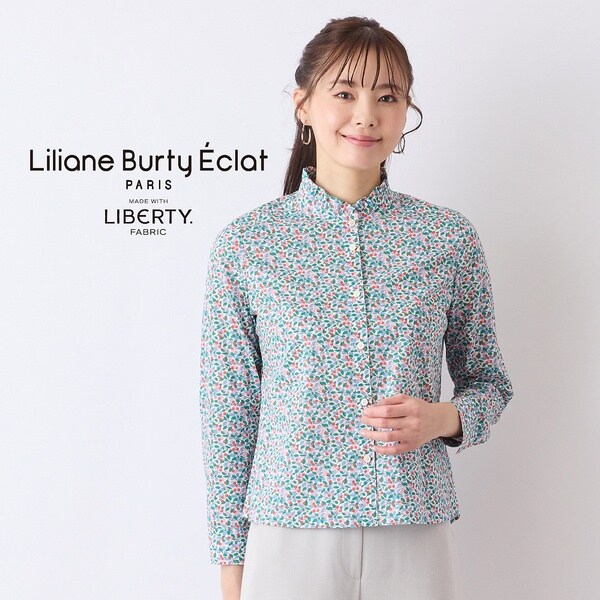 Liliane Burty ECLAT（Sサイズ） / リリアンビューティ エクラ 【セットアップ対応/S・Mサイズ】IPEKER　フラワープリントブラウス S・Mサイズ】イタリア製素材 フラワープリントブラウス
