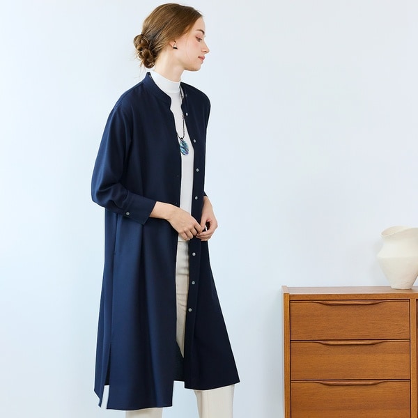 高価値セリー セレモニー】七分袖ミモレワンピース【Leilian LABEL WHITE ワンピース