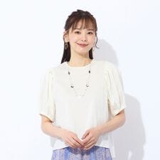 【Charme par Eclat】袖タックプルオーバーTシャツ