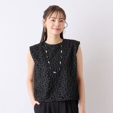 【Charme par Eclat】ウォッシャブル花刺繍ブラウス