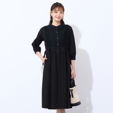 【S・Mサイズ】メッシュレースレイヤードワンピース