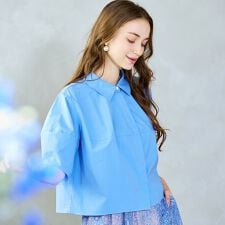 【Charme par Eclat】ウォッシャブル　タック比翼ブラウス