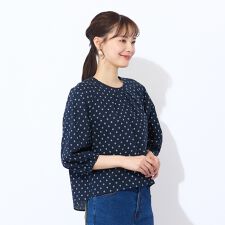 【S・Mサイズ】ミラクルウェーブ　プリントプルオーバーブラウス