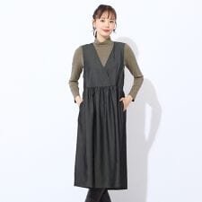 【洗える・接触冷感】カシュクールジャンパードレス