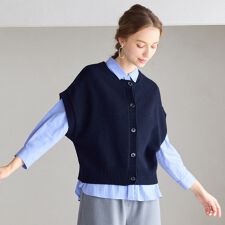 リリアンビューティ エクラ(Liliane Burty ECLAT)のリバーシブルニットベスト