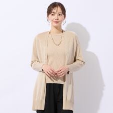 【アンサンブル対応】ハイゲージラメニットカーディガン