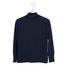 【アンサンブル対応】ウールシルクオフタートルニット