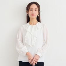 フリル衿ブラウス