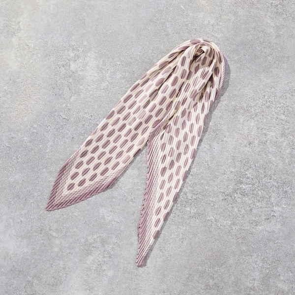 ドットプリント　ウォッシャブルプリーツスカーフ