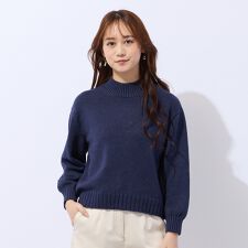 【洗える】バルキー7GGプルオーバーニット