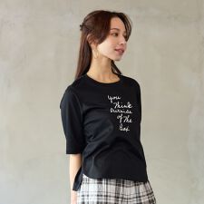 【洗える・接触冷感】ロゴメッセージTシャツ