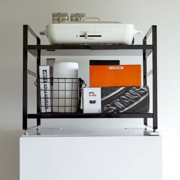 tower (タワー) 冷蔵庫上収納ラック BK | 212キッチンストア(212