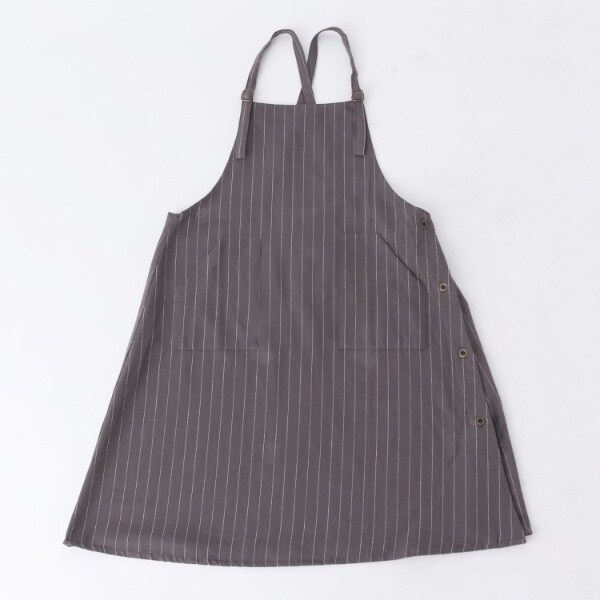 グレー ストライプ エプロン コードストラップエプロン ストライプ GY | 212キッチンストア(212
